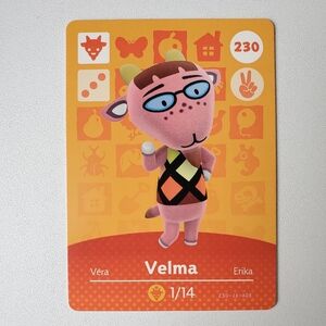 Nintendo | Animal Crossing amiibo Card | Velma 230